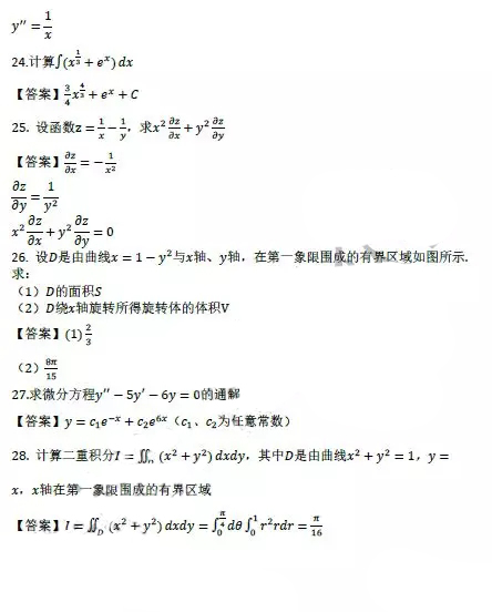 2021年成人高考專升本《高等數(shù)學(xué)一》真題及答案